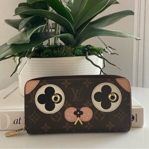 Preloved LOUIS VUITTON Zippy Wallet Monogram Rose Ballerine Dog